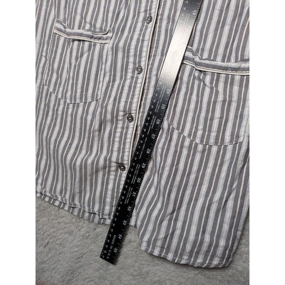 UGG Laura Striped Patch Pocket Nightshirt Size XS Long Sleeve Cotton Blend - Picture 7 of 8